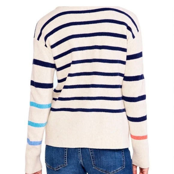 NIC+ZOE Sailors Stripe Zip Front Cardigan. Woman’s XXL Worn Once! Fun Look :) - Picture 2 of 7